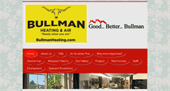 Desktop Screenshot of bullmanheating.com